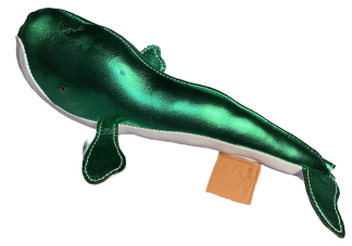 Metallic Green leather right whale