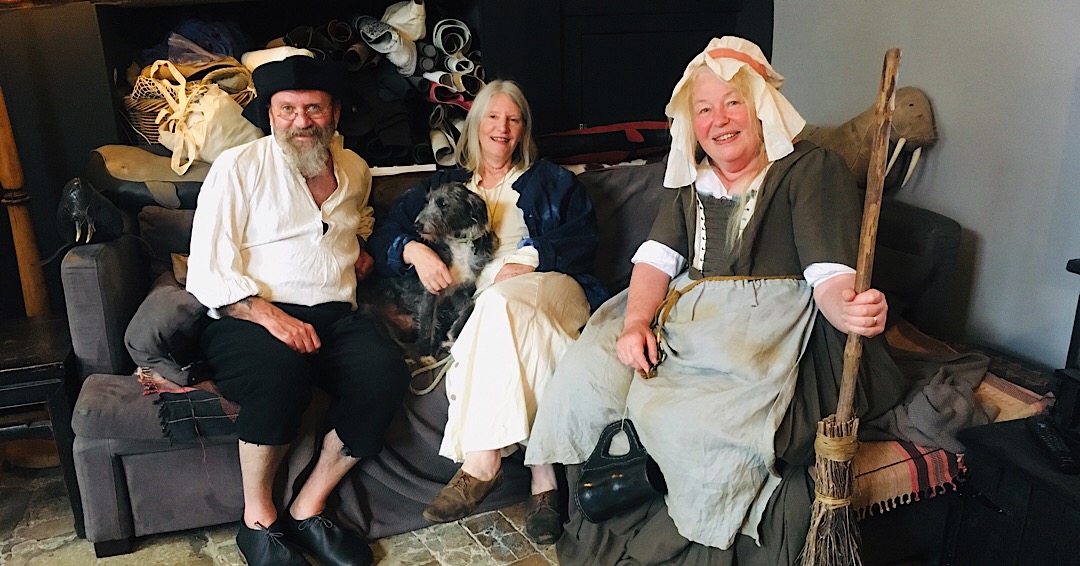 Jon, Flossie, Vickie and our visiting Tavern maid